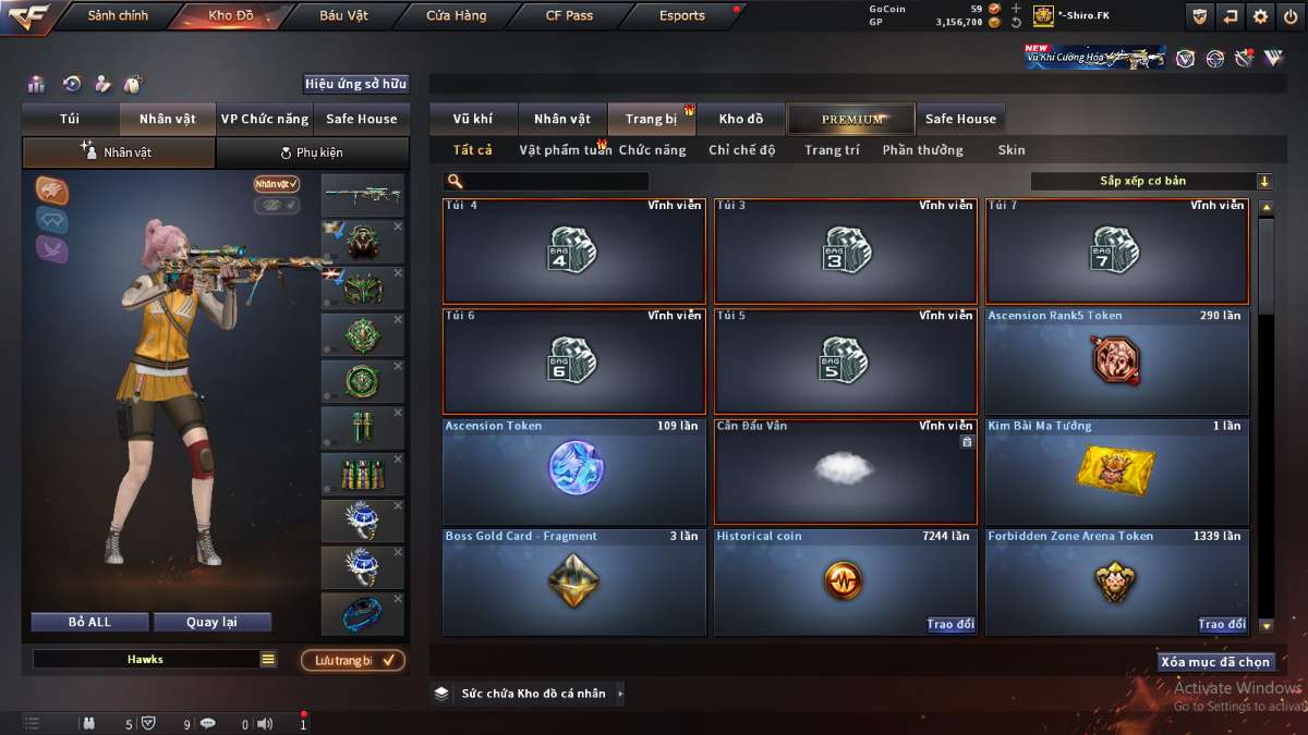 shop acc cf uy tin gia re